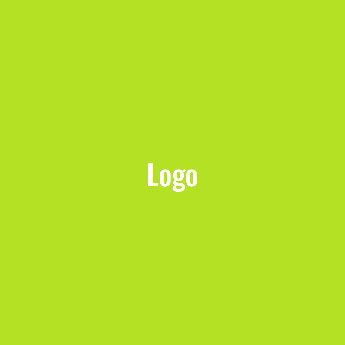 Hellgrüne Kachel mit Beschriftung "Logo", bei Mouseover Link zu Referenzen Logo