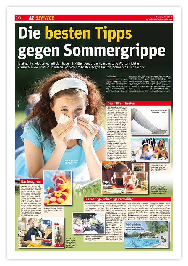 Abendzeitung Nürnberg – Referenzseite Servicethemen