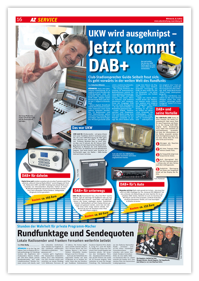 Abendzeitung Nürnberg – Referenzseite Servicethemen