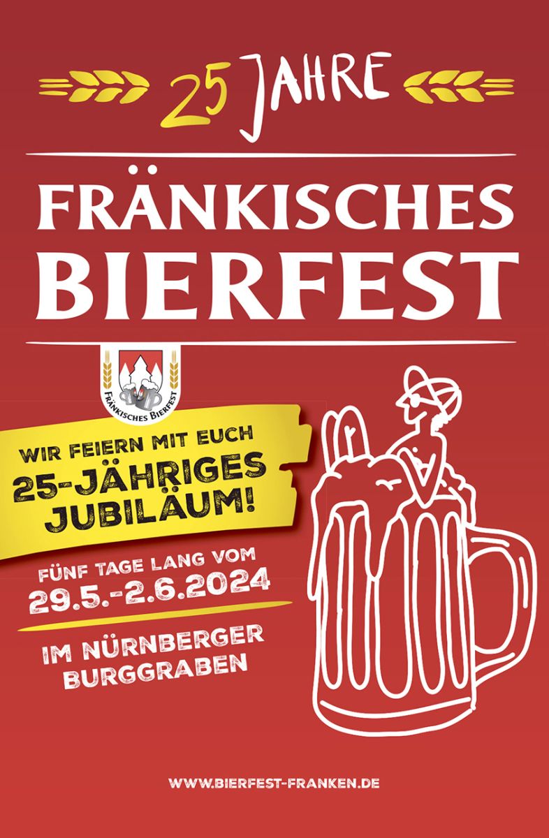 Teaser Ausschnitt Editorial Design Fränkisches Bierfest Nürnberg – Offizielles Magazin zum 25-jährigen Jubiläum; Verlinkung zu Referenzseite Editorial Design Fränkisches Bierfest Nürnberg